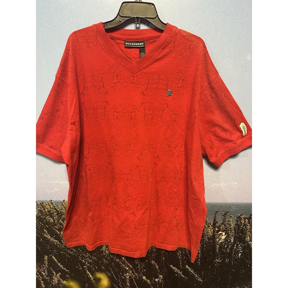 Vintage Y2K Rocawear Red T-Shirt‎ Men's Size 3XL